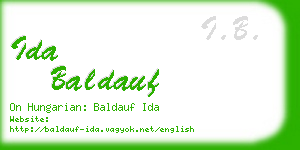 ida baldauf business card